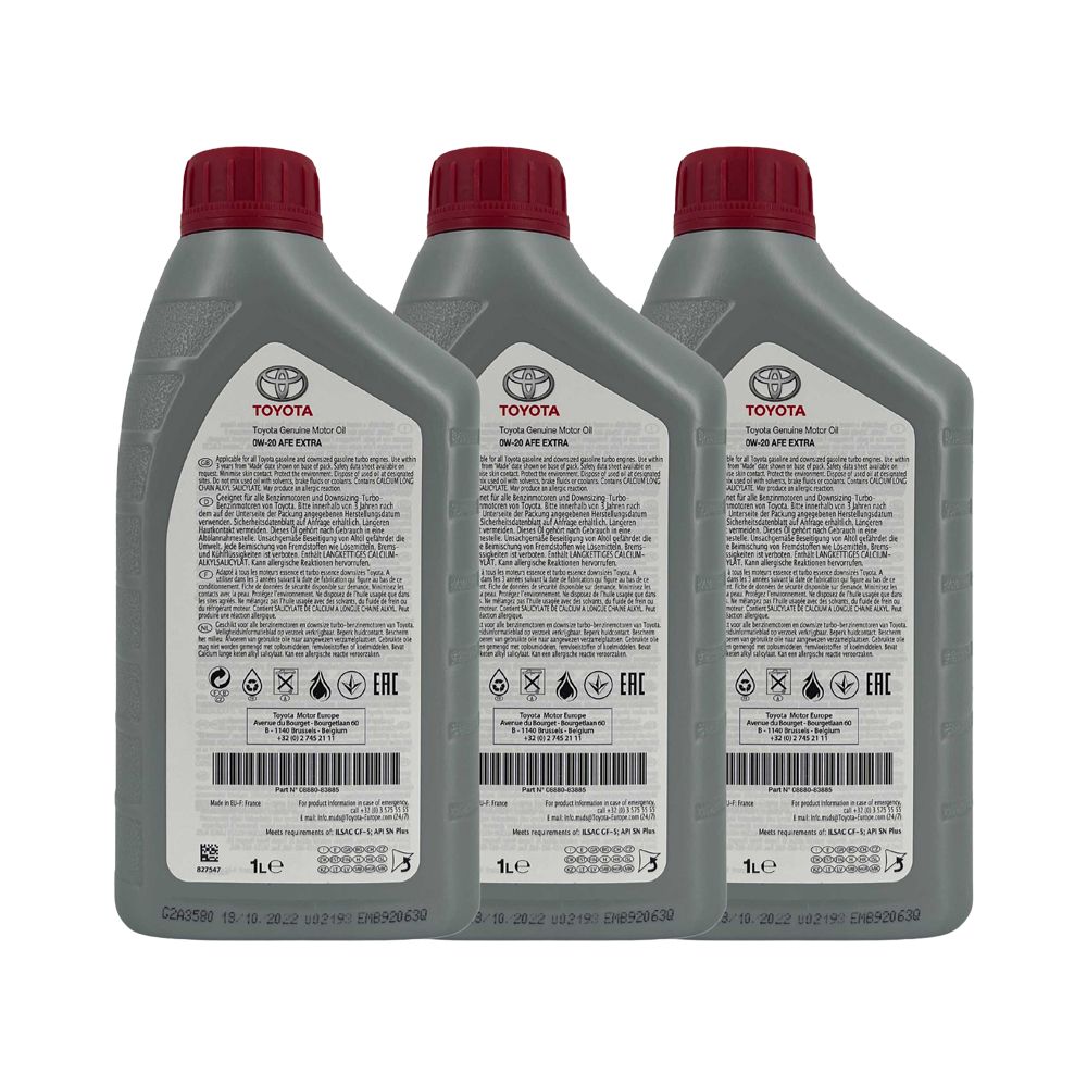 Toyota Advanced Fuel Economy Extra 0W 20 3x1 Liter G29903865