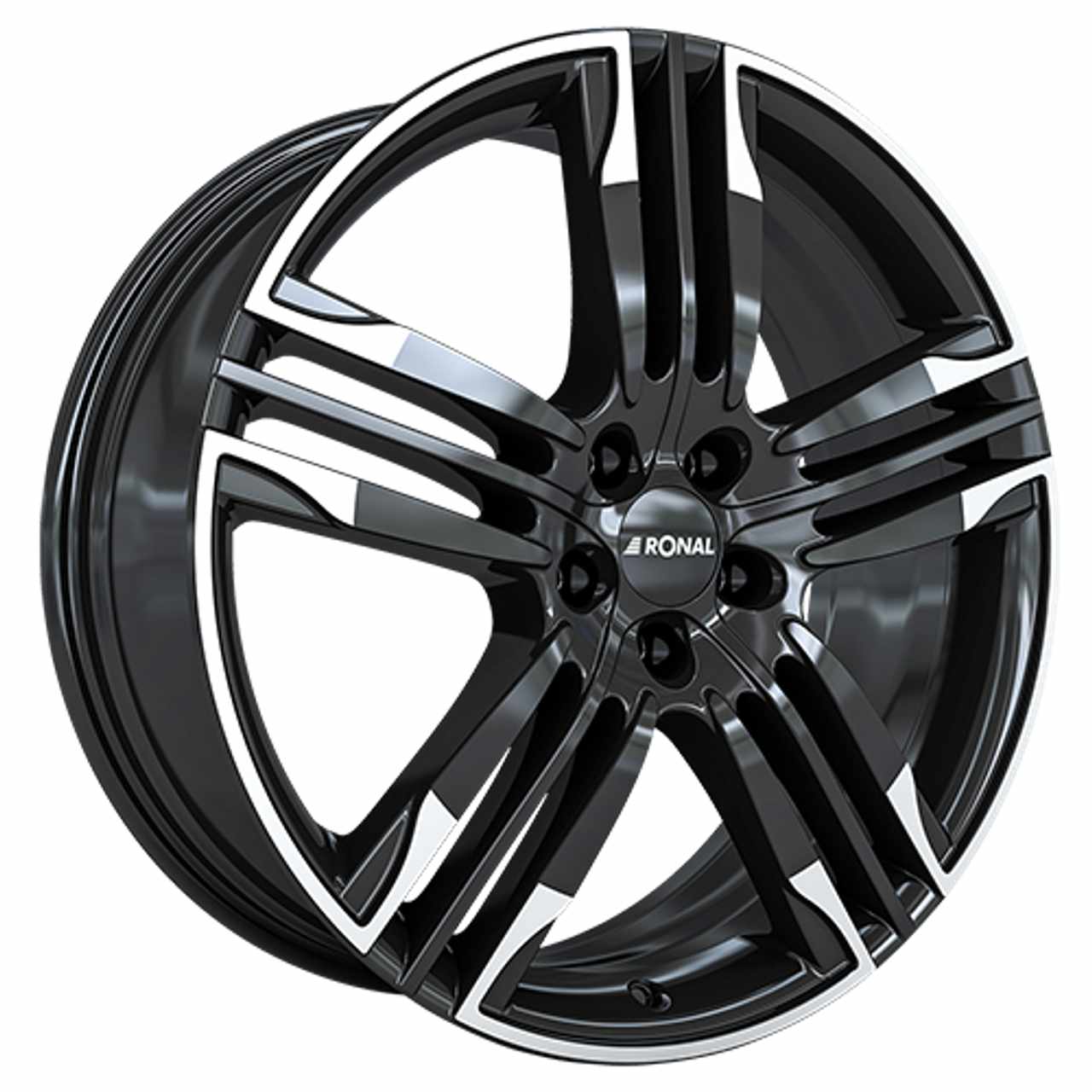 RONAL RONAL R58 MCR jetblack-white rim 10.0Jx22 5x112 ET21