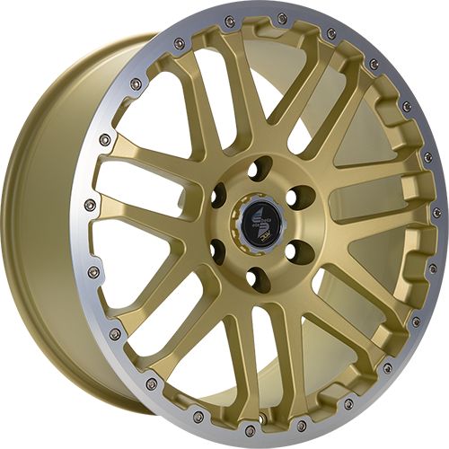 ETABETA COMBAT CV gold matt lip + cap polished 10.0Jx22 6x139.7 ET45