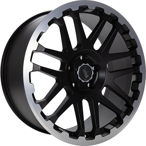 ETABETA COMBAT Black matt lip + cap polished 8.0Jx17 6x139.7 ET50