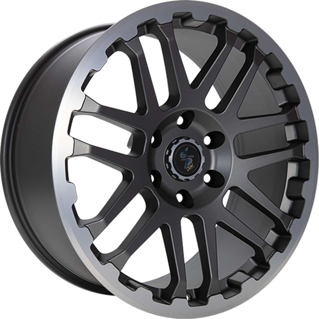 ETABETA COMBAT anthracite matt lip + cap polished 8.0Jx17 6x130 ET48