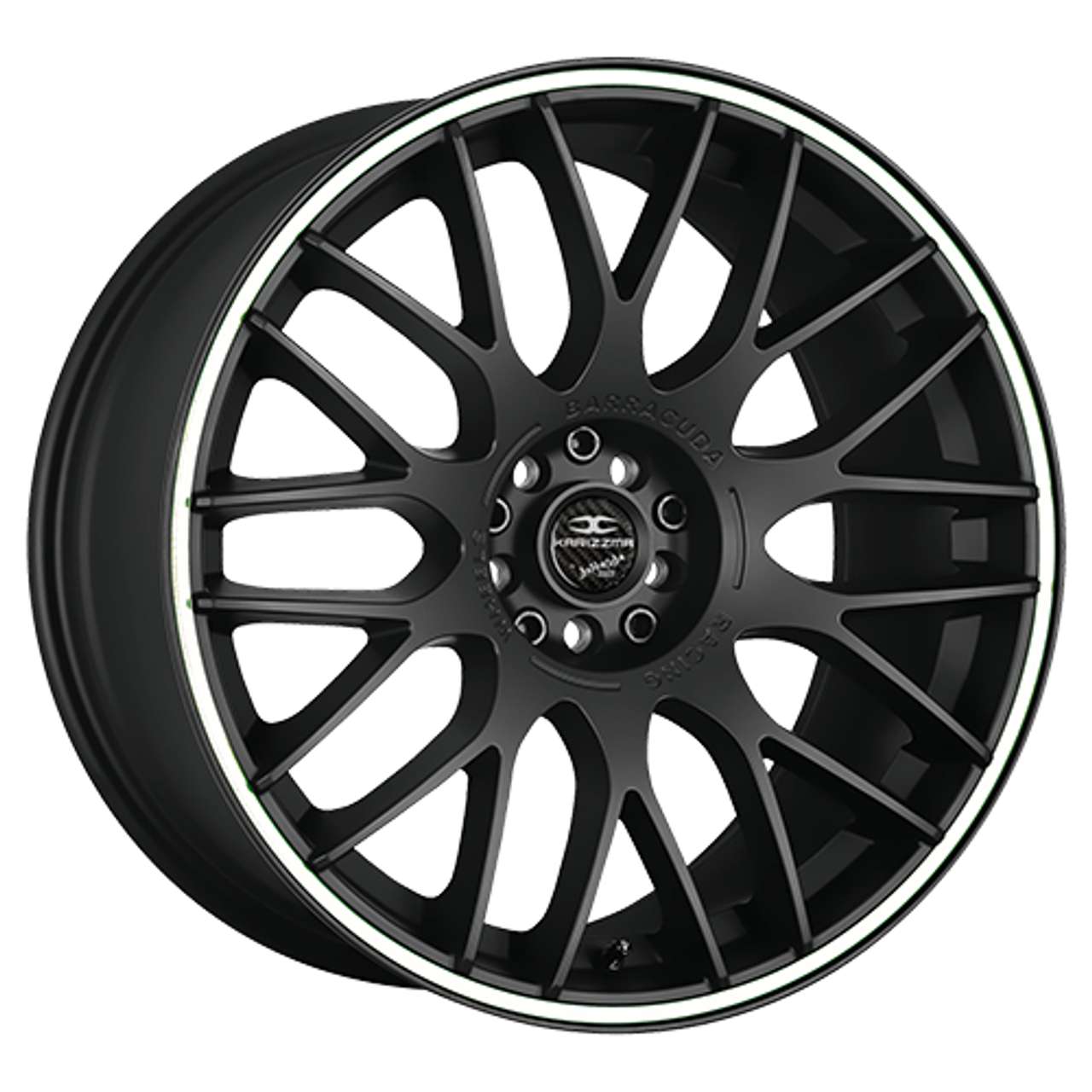 BARRACUDA KARIZZMA mattblack puresports color trim weiss 8.0Jx18 5x100+112 ET27