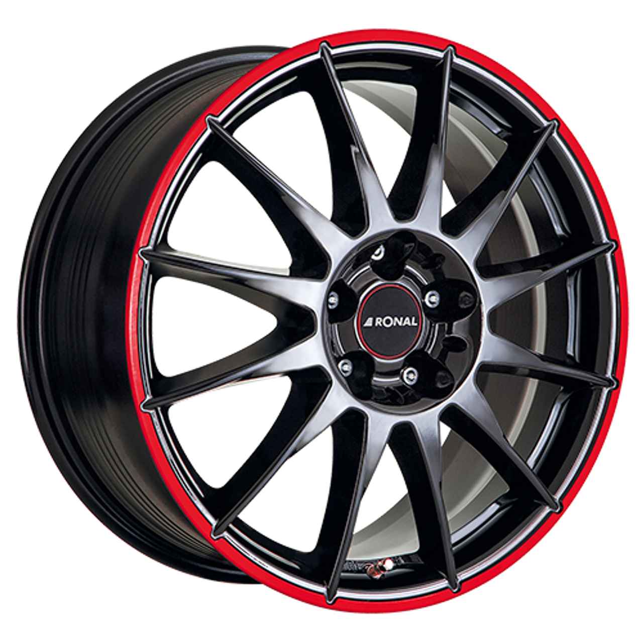 RONAL RONAL R54 MCR jetblack-red rim 7.0Jx16 5x114.3 ET40