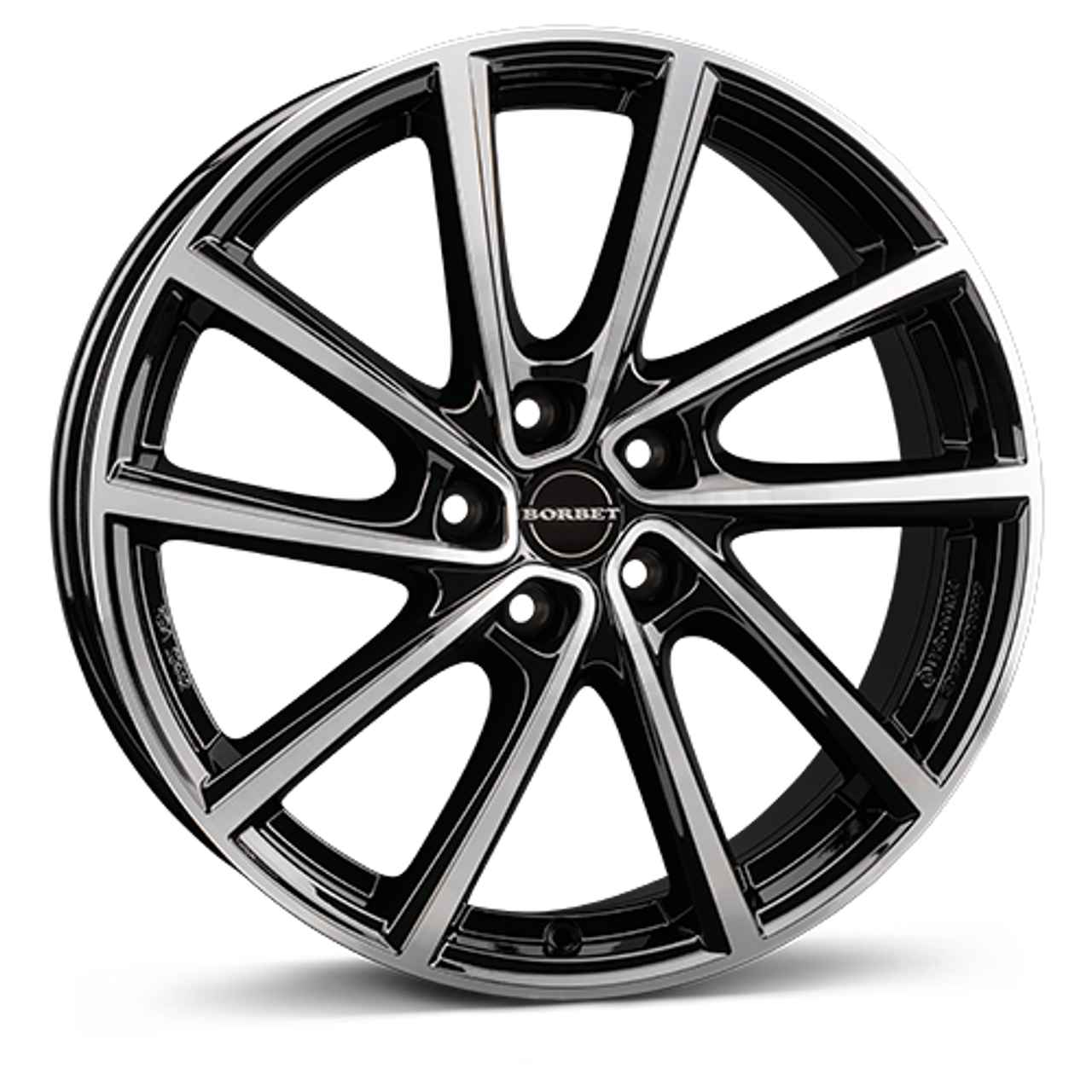 BORBET DESIGN V black polished glossy 7.0Jx19 5x108 ET47,5