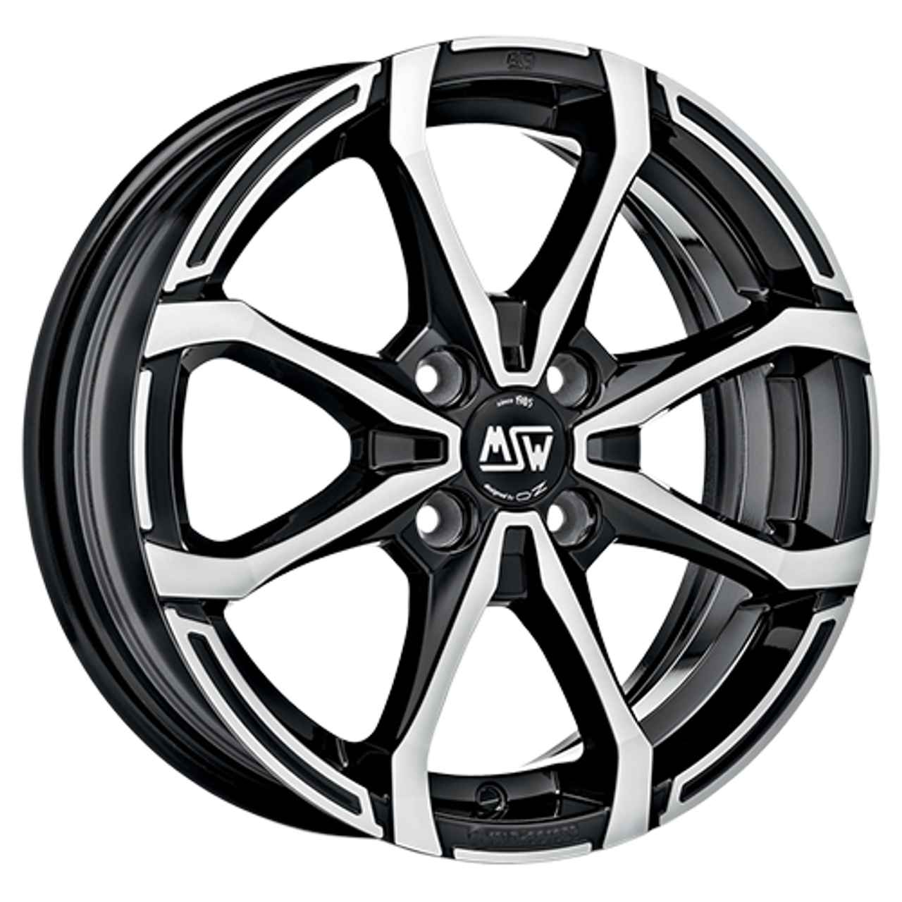 MSW (OZ) MSW X4 gloss black full polished 5.0Jx15 4x100 ET32