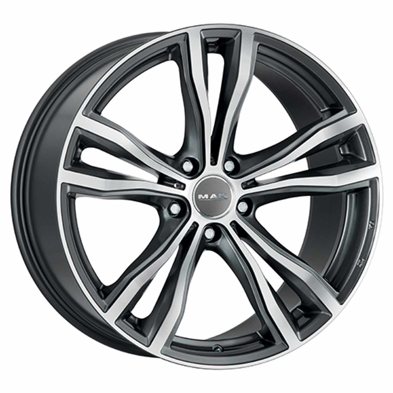 MAK X-MODE gunmetal spiegelpoliert 9.0Jx19 5x120 ET37