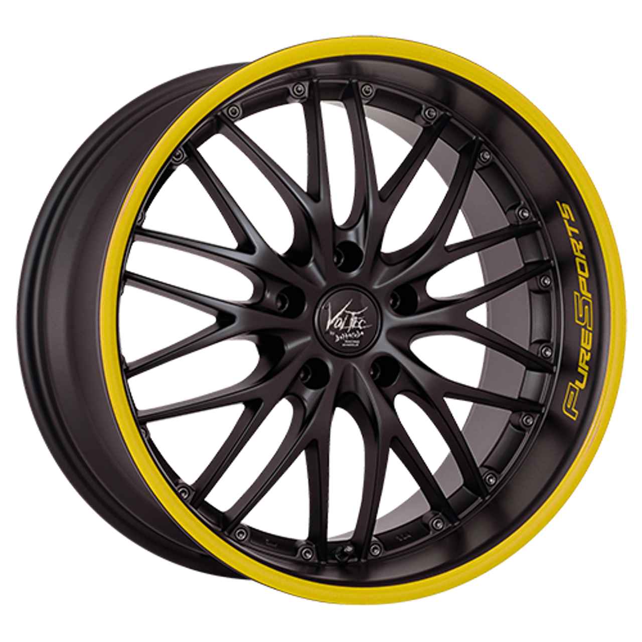 BARRACUDA VOLTEC T6 mattblack puresports color trim gelb 8.0Jx18 5x112 ET30