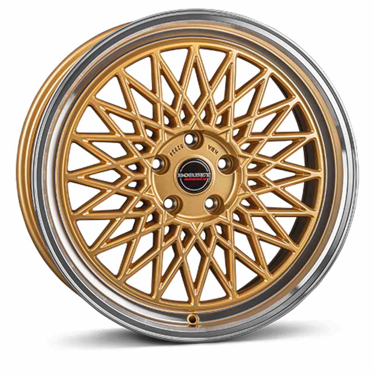 BORBET DESIGN B gold rim polished 7.0Jx17 4x100 ET25