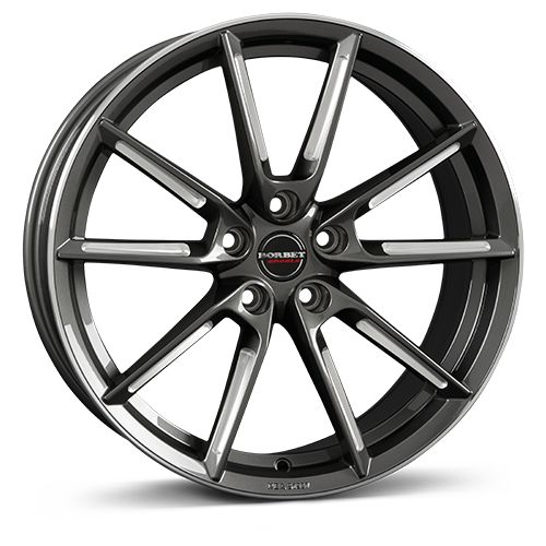 BORBET DESIGN LX graphite spoke rim polished 8.5Jx19 5x114.3 ET37