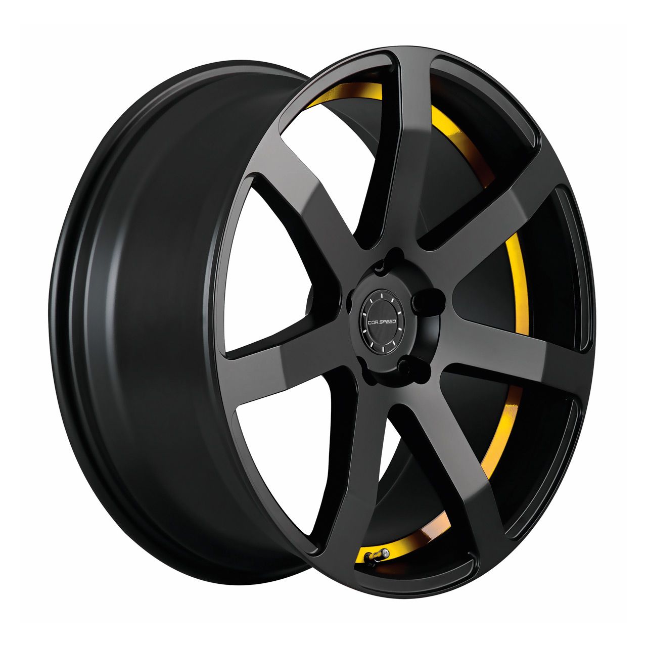 CORSPEED CHALLENGE Mattblack Puresports / undercut Color Trim gelb 8.5Jx20 5x112 ET40