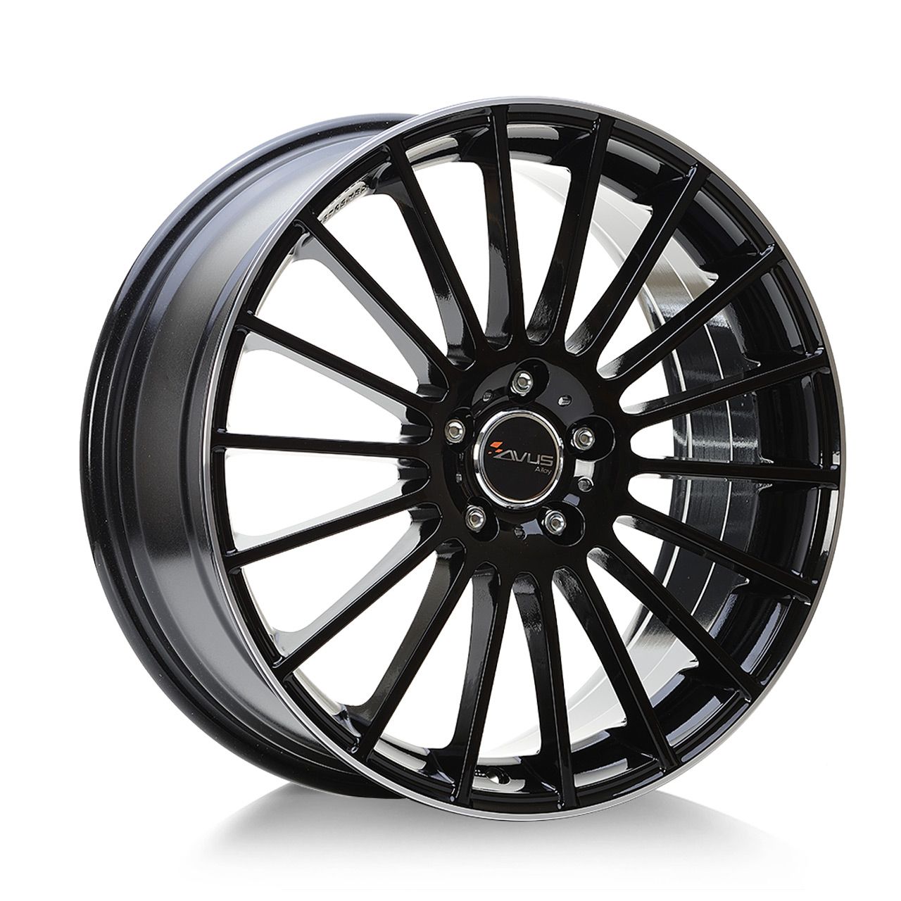 AVUS RACING AC-M03 black polished lip 8.0Jx18 5x110 ET35