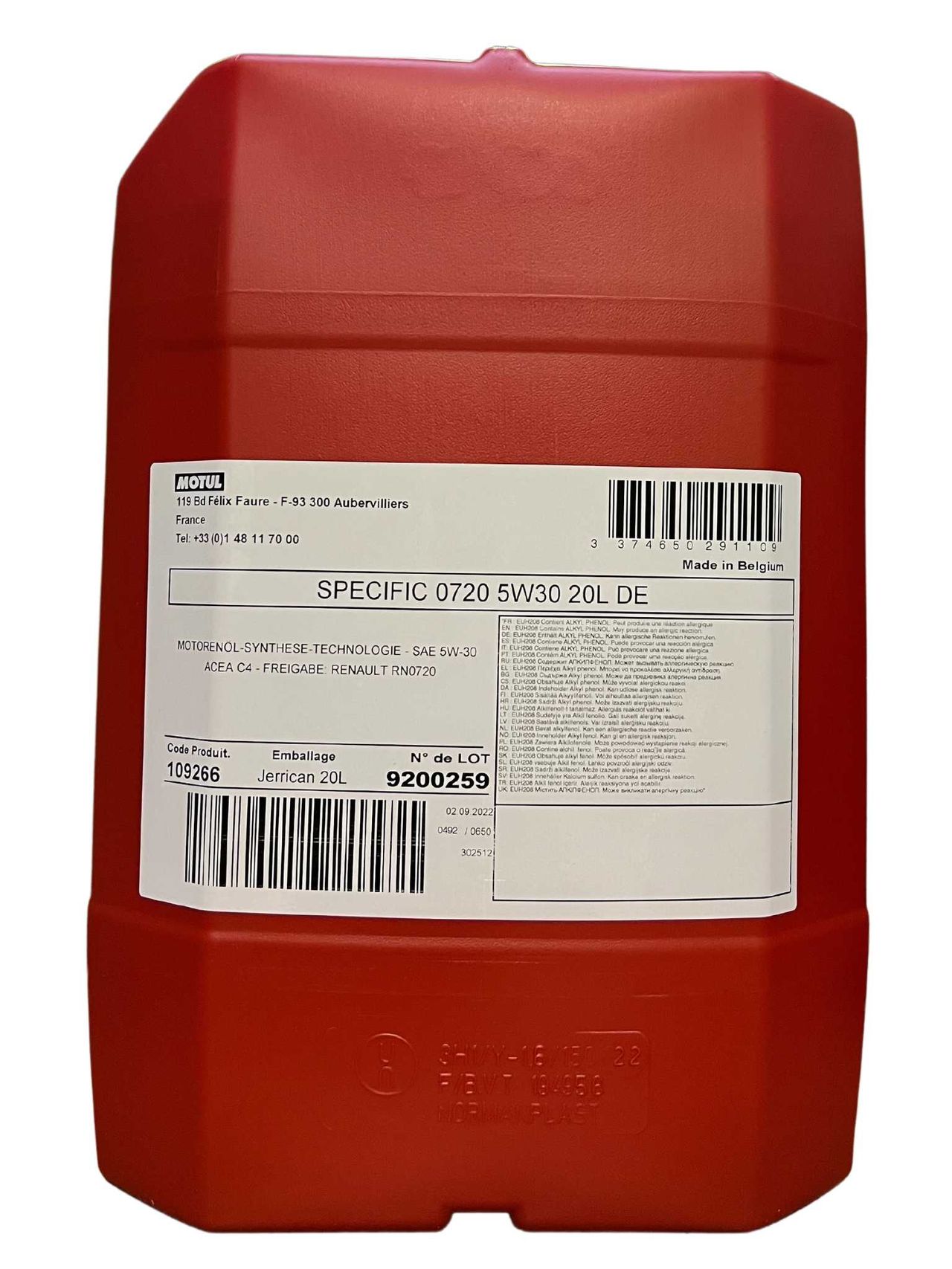 Motul Specific Renault RN 0720 5W-30 20 Liter