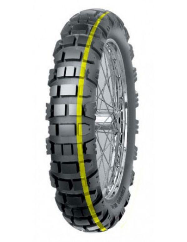 MITAS E-09 DAKAR FRONT 90/90 - 21 M/C TL 54R YELLOW STRIPE FRONT M+S