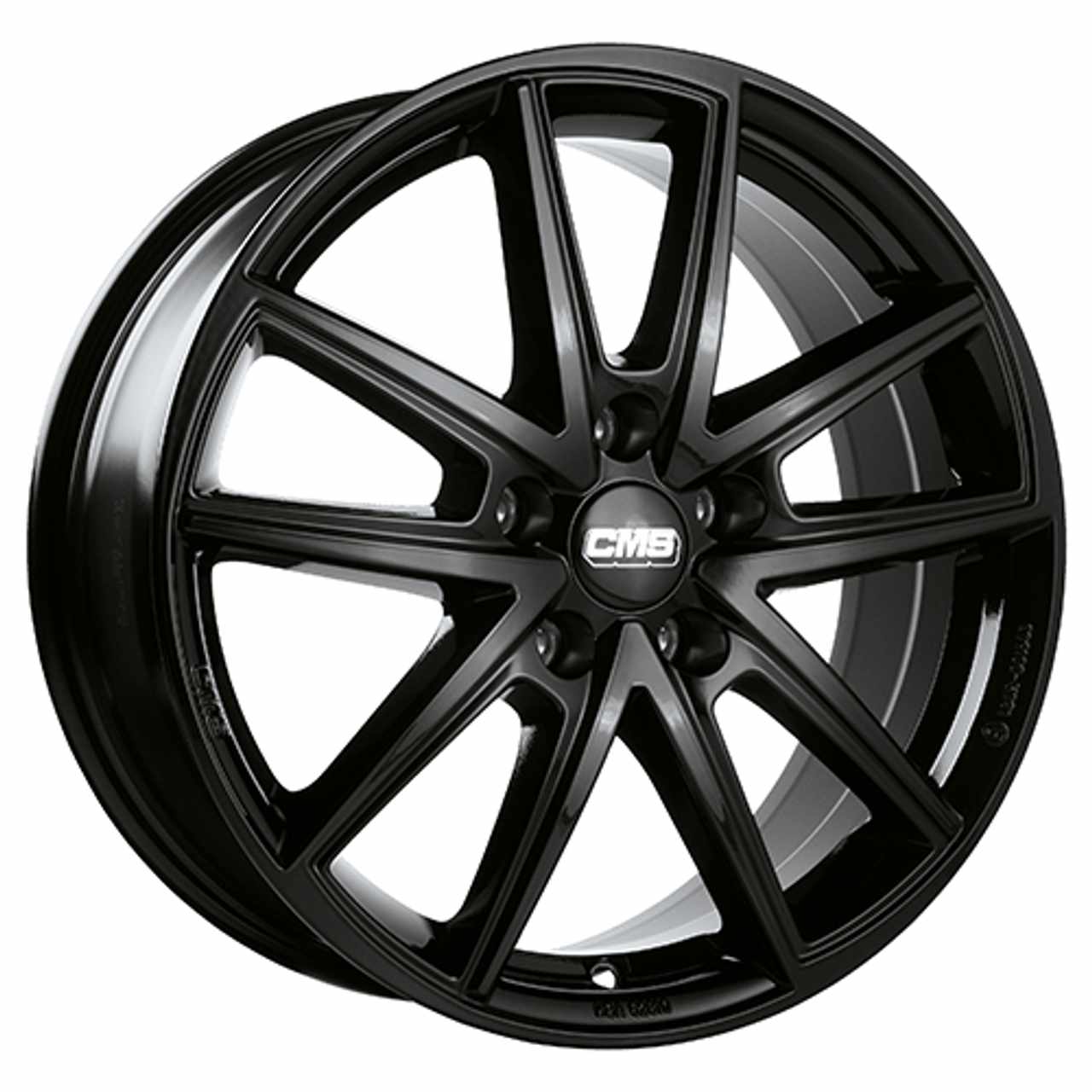 CMS C30-CBG complete black gloss 7.0Jx17 5x108 ET50