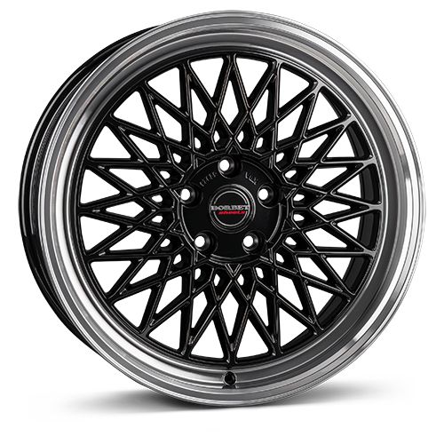 BORBET DESIGN B black rim polished 7.0Jx17 4x100 ET25