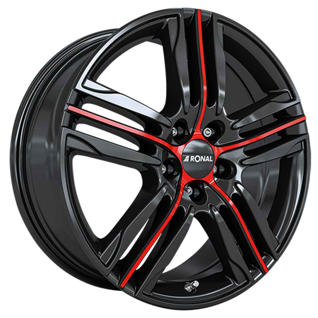 RONAL RONAL R57 MCR jetblack-red spoke 7.5Jx17 5x114.3 ET40