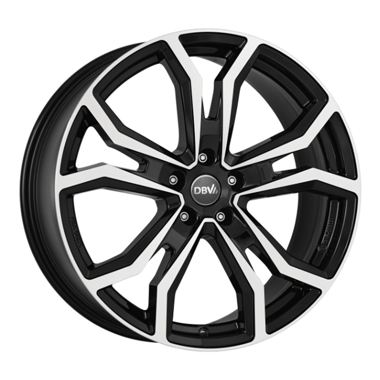 DBV MILANO TV schwarz glänzend frontpoliert 8.0Jx18 5x112 ET30