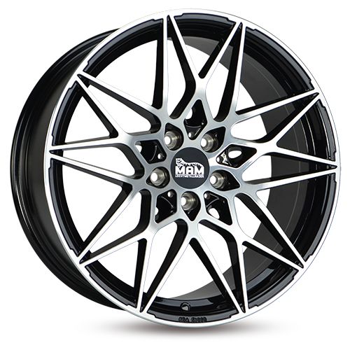 MAM MAM B2 black front polished 8.5Jx19 5x120 ET35