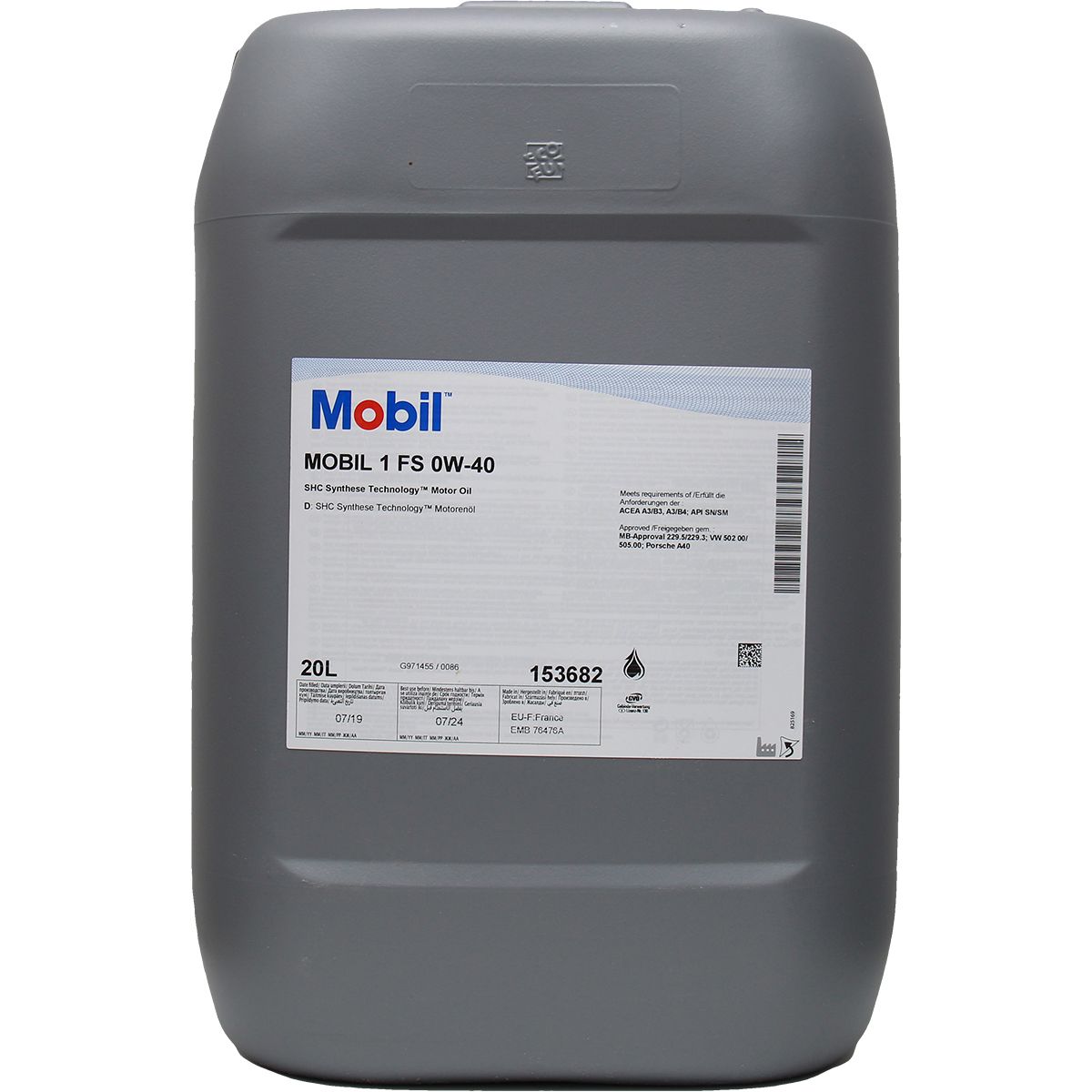 Mobil 1 FS 0W-40 20 Liter