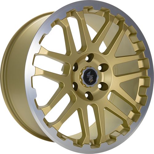 ETABETA COMBAT gold matt lip + cap polished 10.0Jx22 6x139.7 ET45