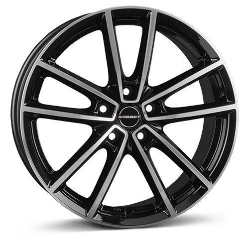 BORBET DESIGN W black polished glossy 7.0Jx17 5x108 ET45