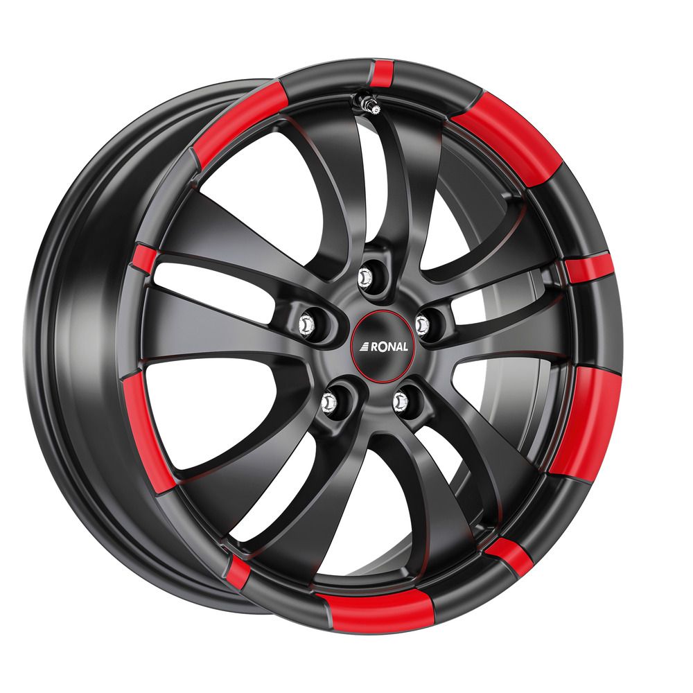 RONAL RONAL R59-5 MCR jetblack-matt-red rim 7.5Jx18 5x114.3 ET40