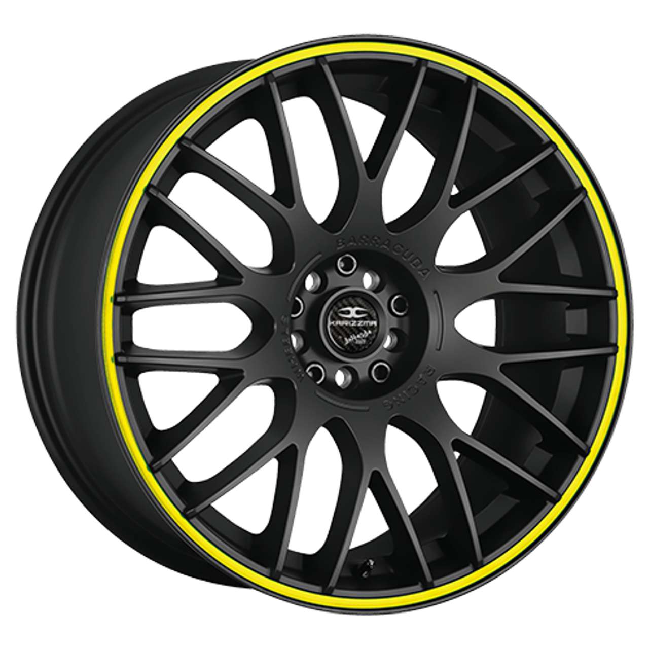 BARRACUDA KARIZZMA mattblack-polished color trim gelb 8.0Jx18 4x100+108 ET33