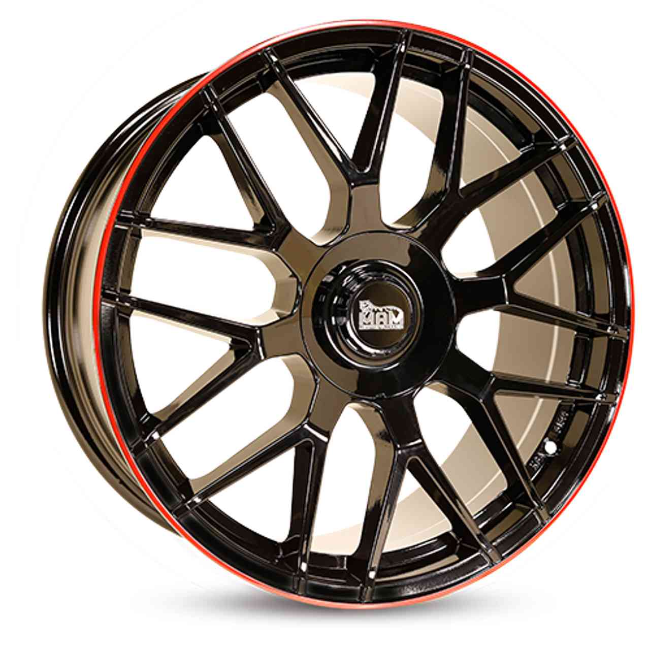 MAM MAM GT1 black painted lip red 8.0Jx18 5x100 ET45