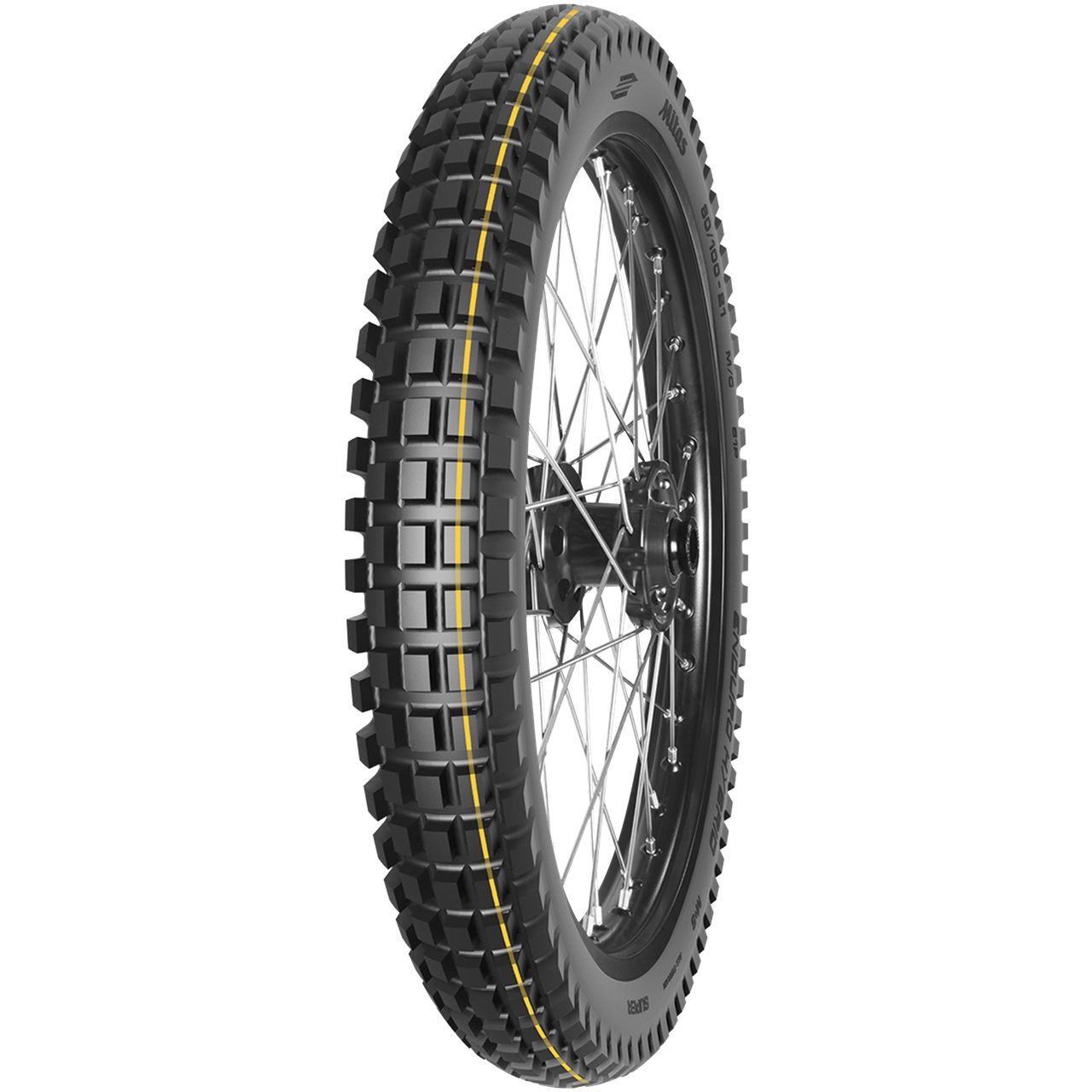 MITAS ENDURO HYBRID SUPER (YELLOW) 80/100 - 21 TL/TT 51P (2.75-21) FRONT M+S