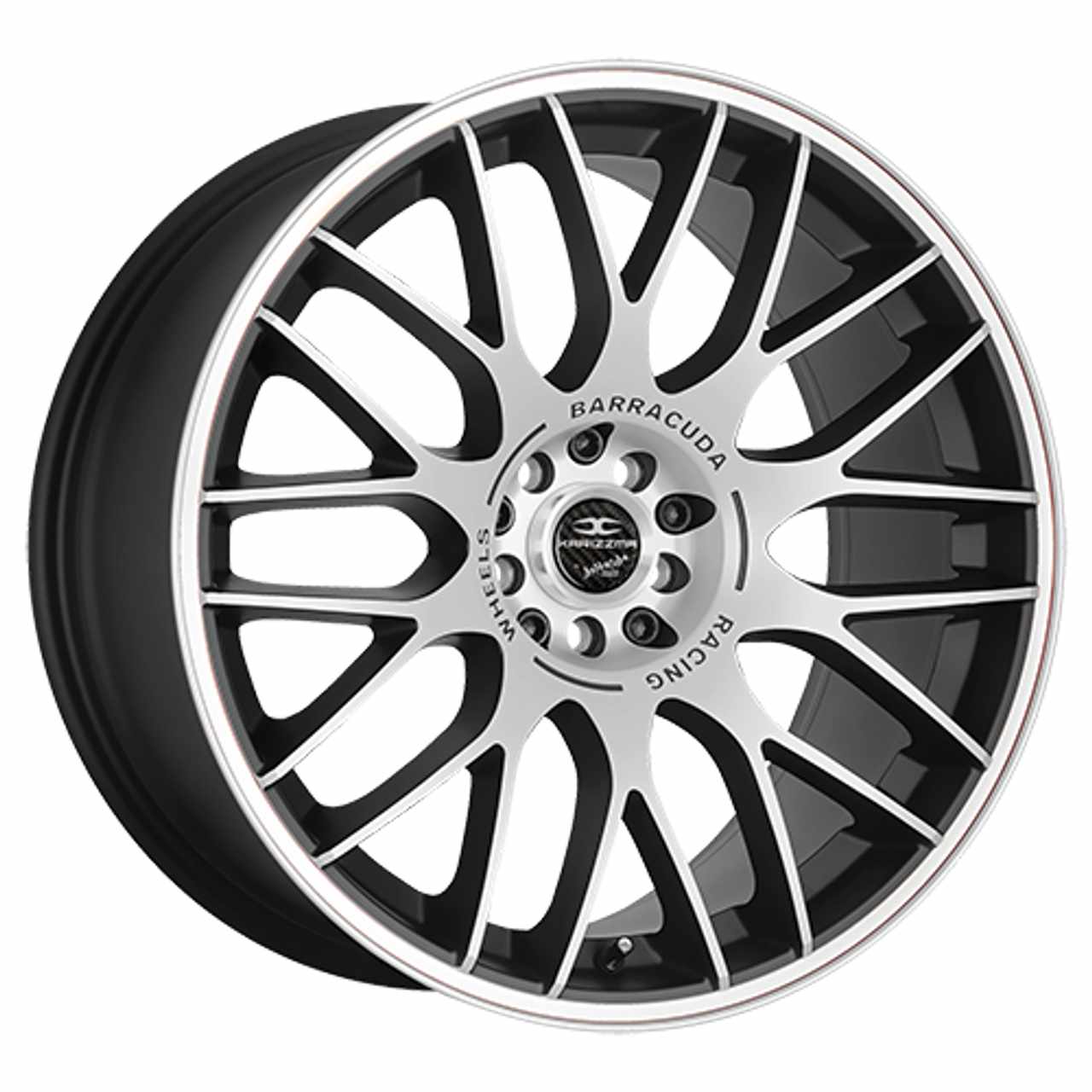 BARRACUDA KARIZZMA mattblack-polished color trim weiss 8.0Jx18 5x100+112 ET27