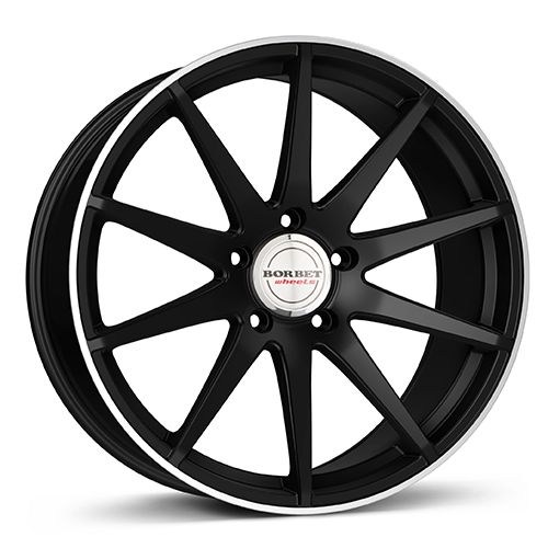 BORBET DESIGN GTX schwarzmatt poliert mit Edelstahlring 8.0Jx19 5x108 ET42