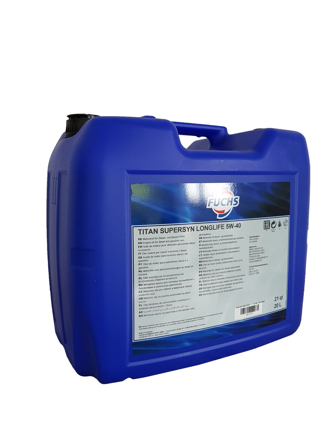 Fuchs Titan Supersyn Longlife 5W-40 20 Liter