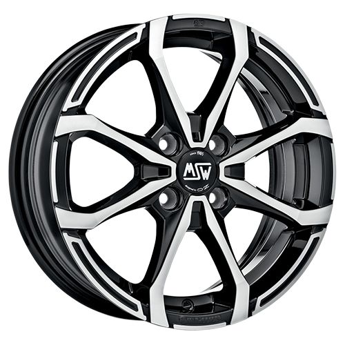 MSW (OZ) MSW X4 schwarz glänzend voll poliert 5.5Jx15 4x100 ET36