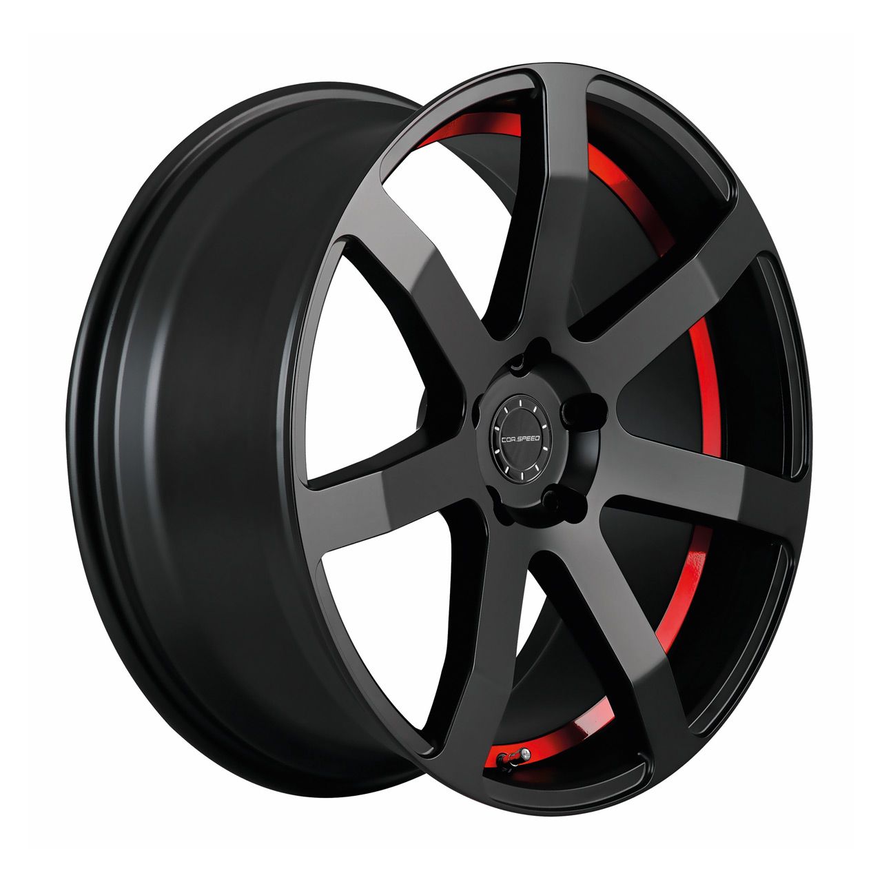 CORSPEED CHALLENGE Mattblack Puresports / undercut Color Trim rot 8.5Jx20 5x112 ET30