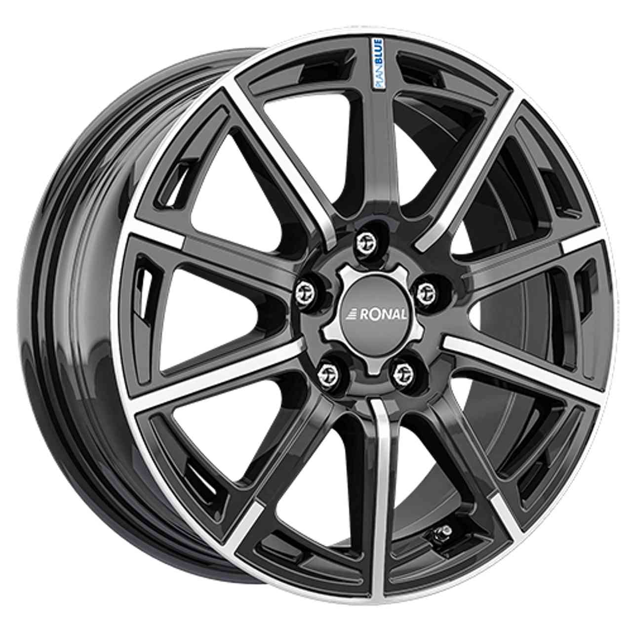 RONAL RONAL R60 BLUE jetblack-frontkopiert 6.5Jx16 5x100 ET40