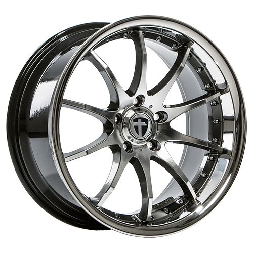 TOMASON TN8 hyperblack diamant poliert mit Edelstahlbett 8.5Jx19 5x112 ET30