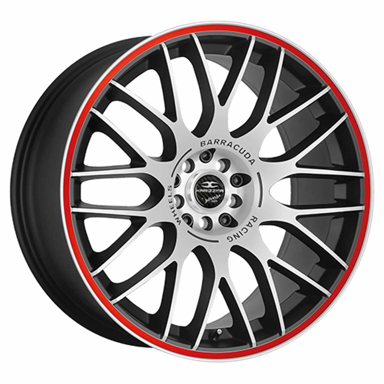 BARRACUDA KARIZZMA mattblack-polished color trim rot 8.0Jx18 4x100+108 ET38