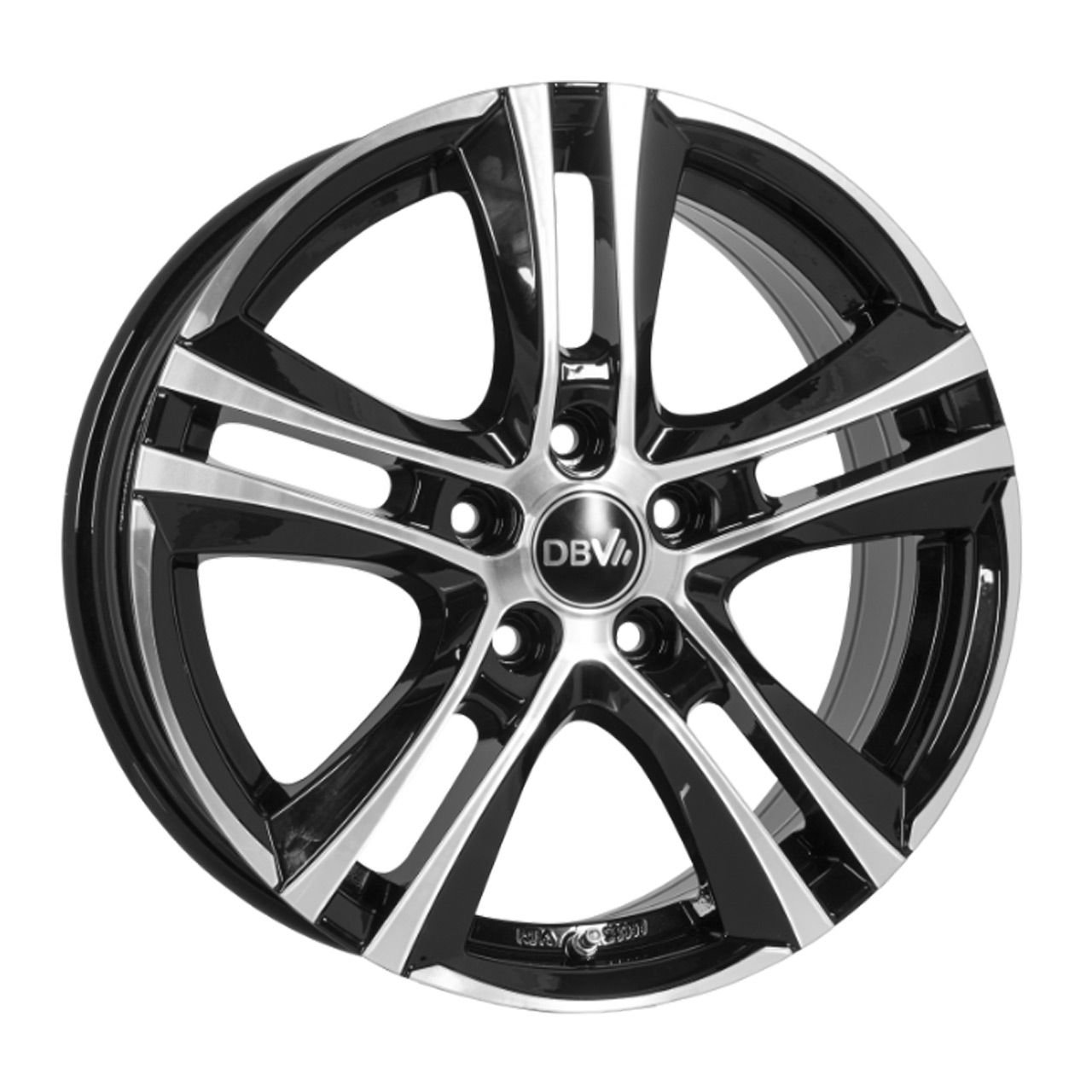 DBV ANDORRA II schwarz glänzend frontpoliert 7.0Jx17 5x100 ET45