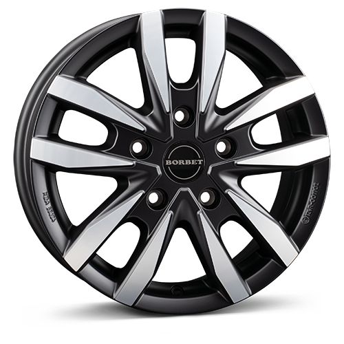 BORBET DESIGN CW5 black polished matt 7.5Jx18 5x108 ET45